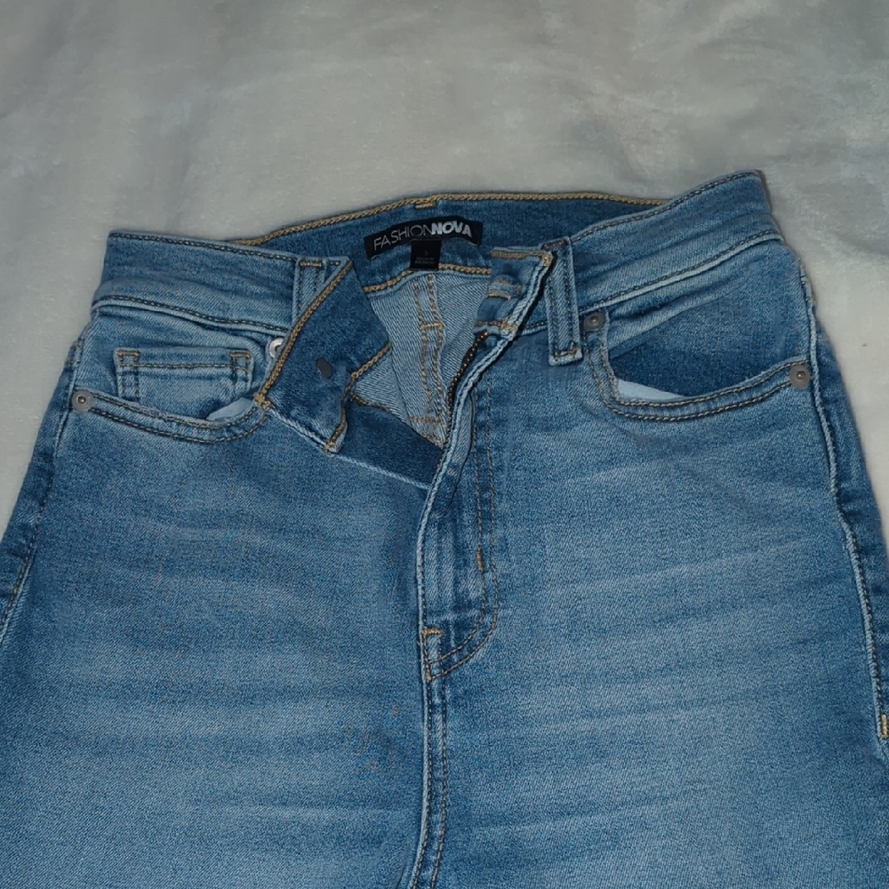 Fashion Nova Sky Blue Skinny Jeans
